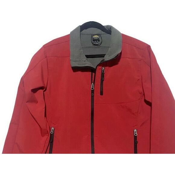 Tahoe Pass Jacket Men's Medium Zip Up Red Canvas With Three Pockets - Picture 5 of 8
